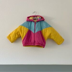 Vintage Weather Tamer Color Block Kids Coat 3T